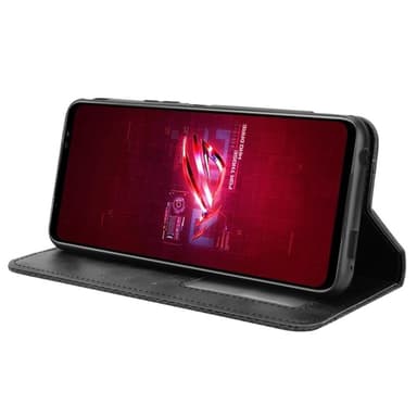 SKALO Asus ROG Phone 6/6Pro/6D/6D Ultimate 5G Kohokuvioitu Premium lompakkokotelo - Musta