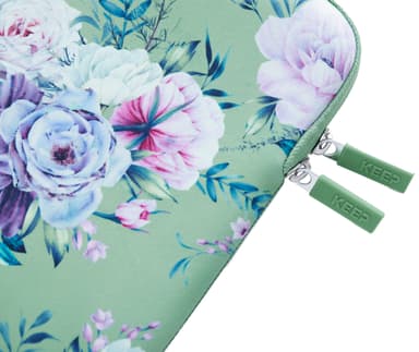 KEEP MacBook suojatasku  13” (Jade Summer Flower)