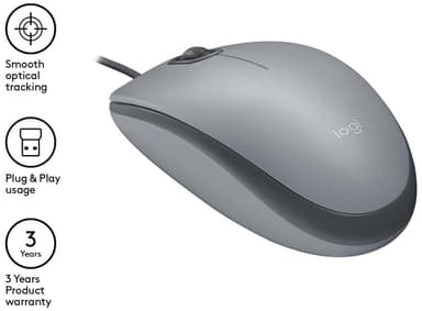 Logitech M110 Silent hiiri (harmaa)
