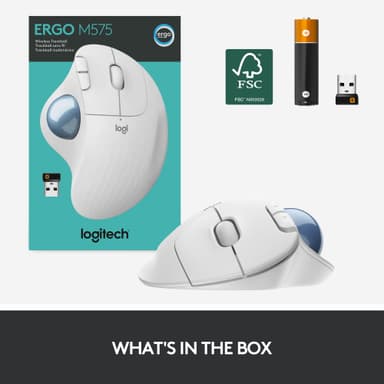 Logitech Ergo M575 hiiri (valkoinen)