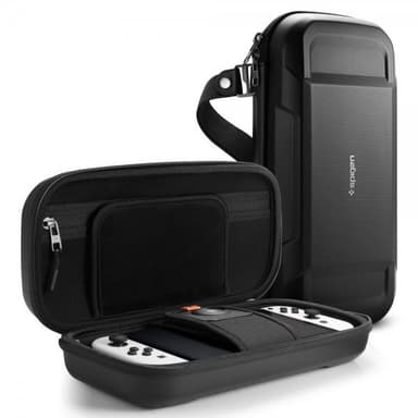 Spigen Nintendo Switch OLED Kotelo Rugged Armor Pro Musta