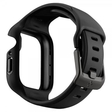 Spigen Apple Watch 45mm Kuori Rannekkeella Liquid Air Pro Musta