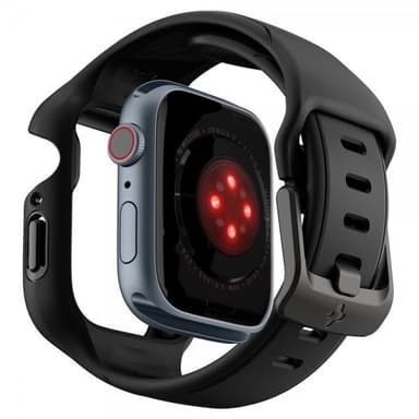Spigen Apple Watch 41mm Kuori Rannekkeella Liquid Air Pro Musta