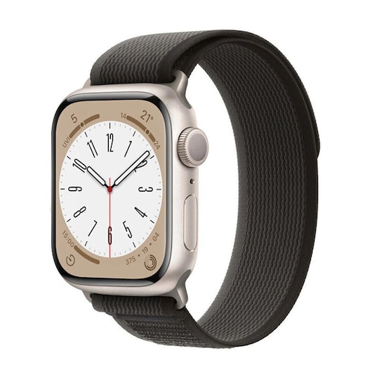 Tactik nailon ranneke Apple Watch 8 (45mm) - Blackroom Grey