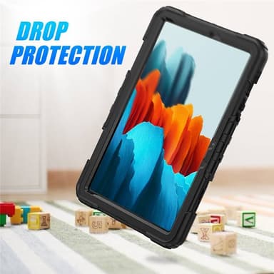 Hybridikuori olkahihnalla Samsung Galaxy Tab S7 - Musta