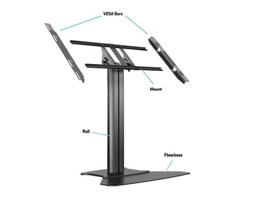 Multibrackets 7413 kyltin näyttökiinnike 139,7 cm (55") Musta
