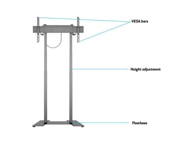 Multibrackets M Motorized Floorbase 37-90" Black