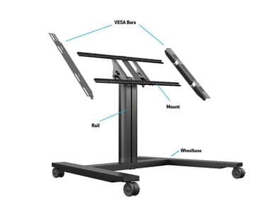 Multibrackets 6812 kyltin näyttökiinnike 139,7 cm (55") Musta