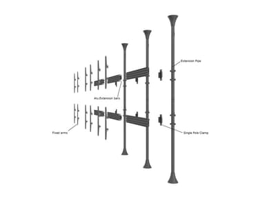 Multibrackets 3637 kyltin näyttökiinnike 165,1 cm (65") Musta