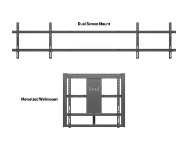 Multibrackets 0433 TV-kiinnike 2,13 m (84") Musta
