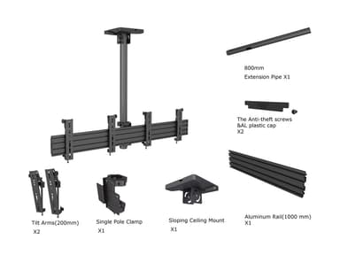 Multibrackets 5655 kyltin näyttökiinnike 106,7 cm (42") Musta