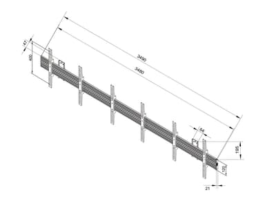 Multibrackets 4016 kyltin näyttökiinnike 165,1 cm (65") Musta