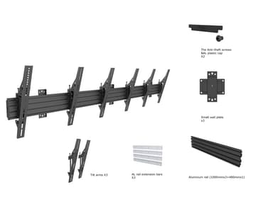 Multibrackets 4078 kyltin näyttökiinnike 165,1 cm (65") Musta
