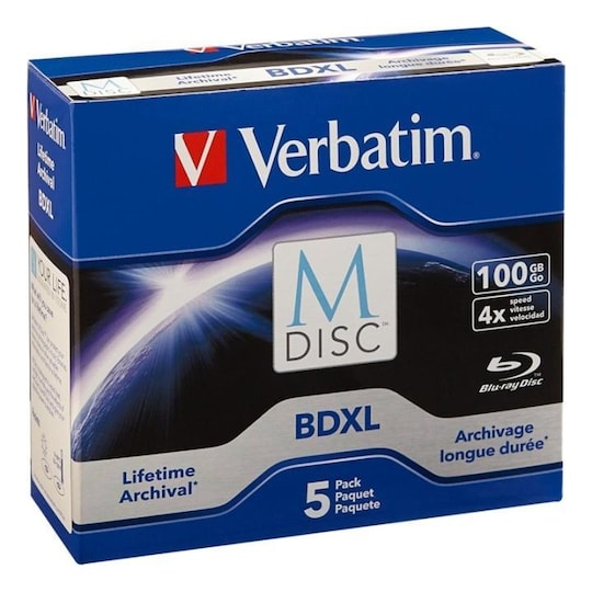 Verbatim BD-R M-disc Single Layer 4X Scratchguard surface