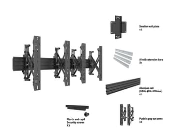 Multibrackets 5020 kyltin näyttökiinnike 139,7 cm (55") Musta