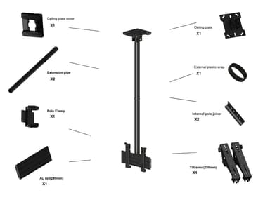Multibrackets 3897 kyltin näyttökiinnike 106,7 cm (42") Musta