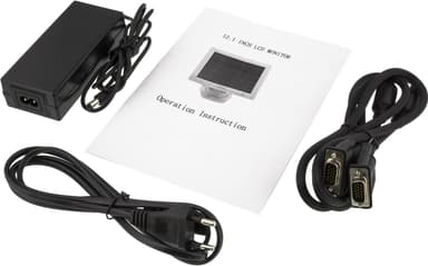 12,1"" TFT-värinäyttö, 800x600, VGA, 12V, musta