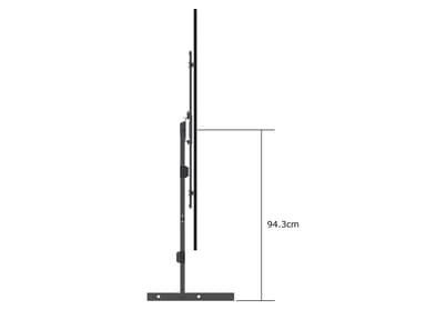 Multibrackets 6539 TV-kiinnike 190,5 cm (75") Musta