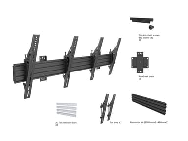 Multibrackets 4061 kyltin näyttökiinnike 165,1 cm (65") Musta