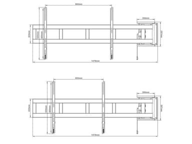 Multibrackets 2654 TV-kiinnike 2,13 m (84") Musta