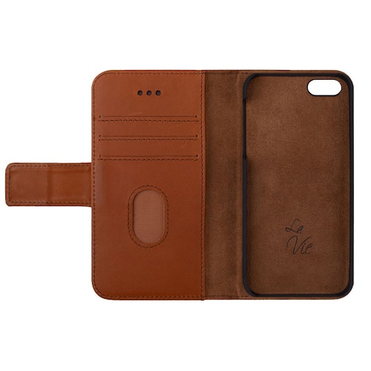 La Vie iPhone 5/SE lompakkokotelo (ruskea)