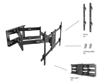 Multibrackets 6546 TV-kiinnike 2,03 m (80") Musta