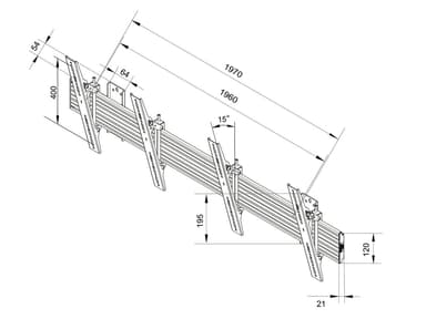 Multibrackets 4061 kyltin näyttökiinnike 165,1 cm (65") Musta
