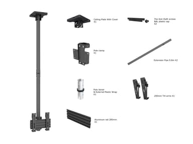 Multibrackets 3897 kyltin näyttökiinnike 106,7 cm (42") Musta