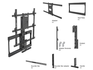 Multibrackets 6744 TV-kiinnike 165,1 cm (65") Musta