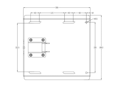 Multibrackets 2654 TV-kiinnike 2,13 m (84") Musta