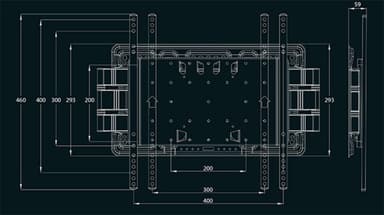 Multibrackets 9697 kyltin näyttökiinnike 2,16 m (85") Musta
