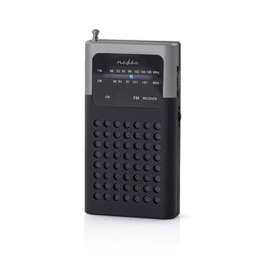 FM-Radio | 1,5 W | Taskukoko | Musta/Harmaa