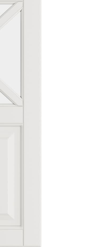 Fasett Mansion Classic White Vitriiniovi puolikas lasi keittiöön 40x70