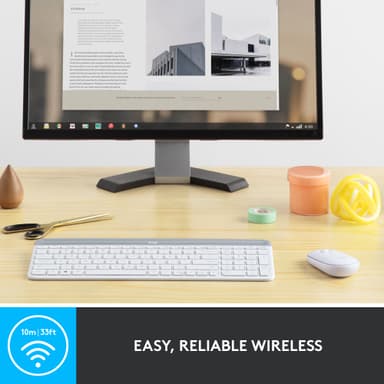 Logitech MK470 Slim Combo hiiri ja näppäimistö (valkoinen)