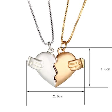 Puzzle Heart -kaulakorusarja pariskunnalle 2 kpl Musta