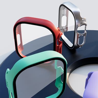 Kotelo sisäänrakennettu karkaistua lasia Musta 49 mm Apple Watch Series 8