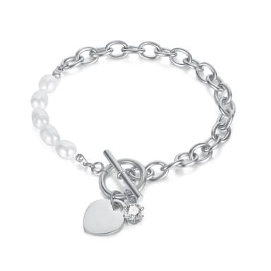 Faux Pearl Heart Rannekoru Hopea