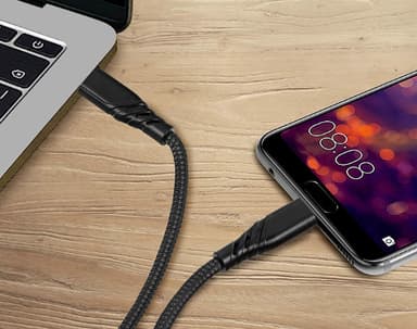 USB C - USB C -kaapeli 5A PD100W Pikalataus Musta 0.3 m