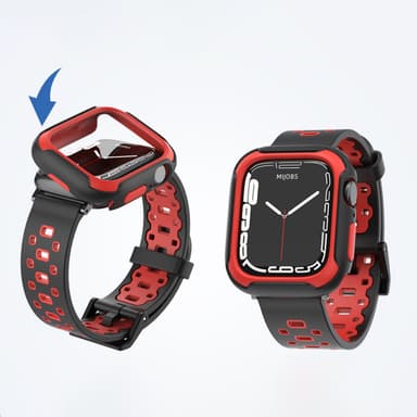 Suojakotelo Silikoni/TPU Punainen 44/45 mm Apple Watch SE/4/5/6/7/8