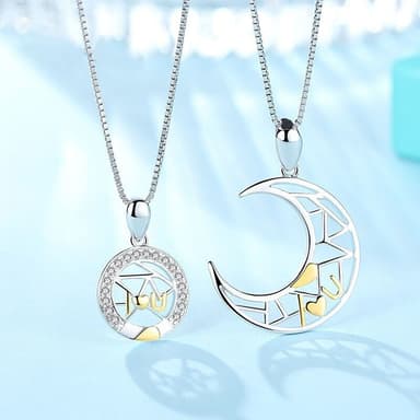 Sun and Moon Couple kaulakorut 2 kpl Hopea