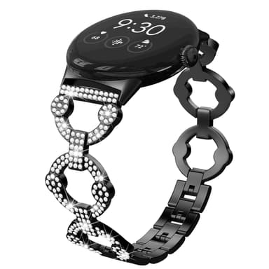 Metalliseoksesta valmistettu kellon ranneke Musta Google Pixel