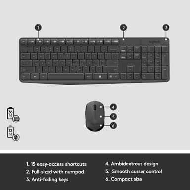Logitech MK235 langaton näppäimistö ja hiiri