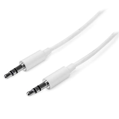 StarTech.com MU3MMMSWH, 3.5mm, Uros, 3.5mm, Uros, 3 m, Valkoinen