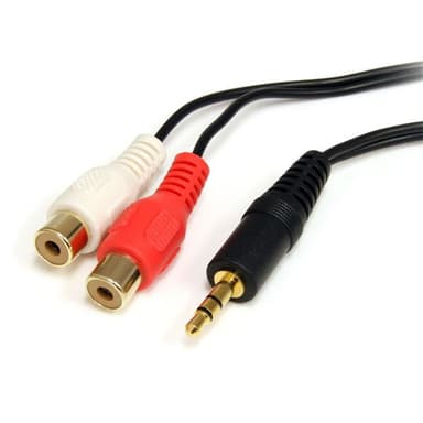 StarTech.com 6ft 3.5mm - 2x RCA, 3.5mm, Uros, 2 x RCA, Naaras, 1,8 m, Musta
