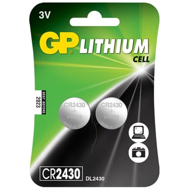 CR2430 3V-nappiparisto, 2 kpl