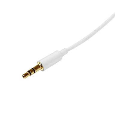 StarTech.com MU2MMMSWH, 3.5mm, Uros, 3.5mm, Uros, 2 m, Valkoinen