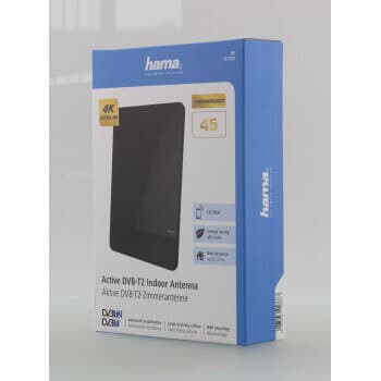 HAMA Inomhusantenn DVB-T/DVB-T2 Flat Aktiv Svart