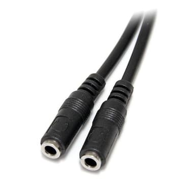 StarTech.com Slim stereosplitterkabel - 3,5 mm hane till 2x 3,5 mm hona, 3,5mm,