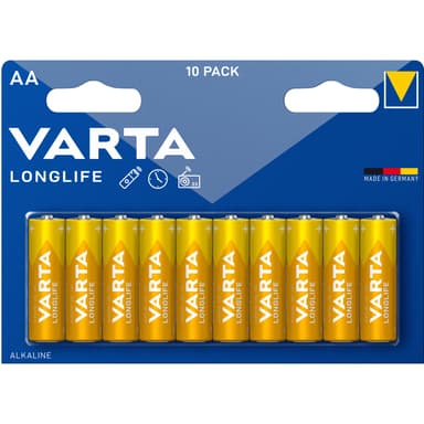 Varta Longlife AA / LR6 -akku 10 kpl