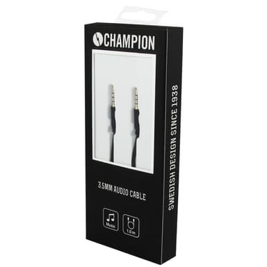 Champion 3,5 mm: n äänikaapeli 1 m musta